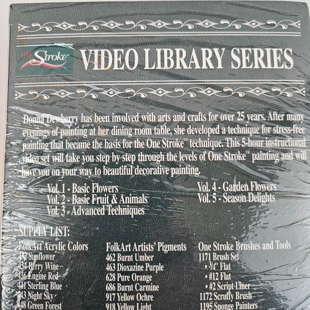 Plaid Folk Art One Stroke Wideo Library Series VHS Volumes 1-5 Donna Dewberry - Picture 6 of 9